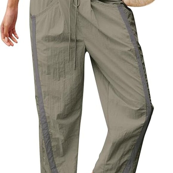 Olive Green Baggy Womens Joggers Track Sweat Pants, Size XS extra small, NEW - Picture 2 of 10